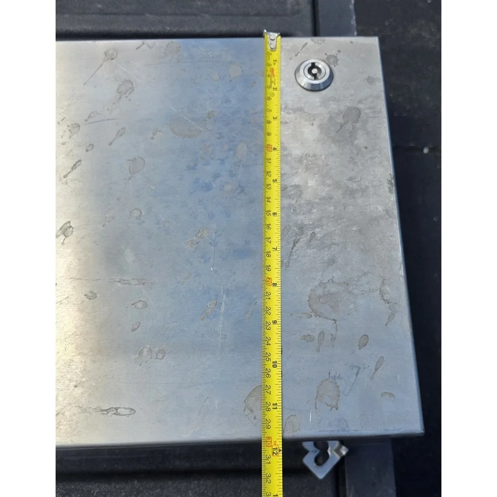 Electronics box. Stainless steel, size 16x12x8, used.